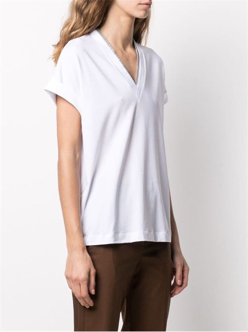 T-shirt con dettaglio Monile BRUNELLO CUCINELLI | M0T18BD222C159